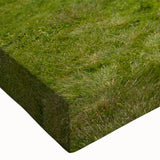 Large art of a black and white landscape painting on stretched canvas, featuring architectural houses.