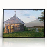 Large abstract wall art featuring mid-century modernist design in black and white, framed in acrylic.