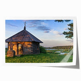 Extra large rolled print of a floral design in muted earth tones, ideal for art wall dining room.