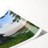 Extra large wall art featuring line art flowers in muted black and white, printed on rolled canvas.