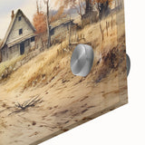 Mid-century modernist large abstract wall art in muted earth tones on acrylic glass, ideal for dining room decor.