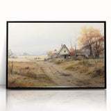 Large abstract wall art featuring geometric shapes in muted earth tones on a framed acrylic.