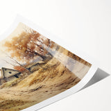 Extra large wall art featuring line art flowers in black on white, rolled print, suitable for large living room spaces.