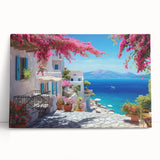 Black and white photo of diverse architectural house designs on a large stretched canvas, ideal for kitchen wall art.