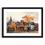 Extra large abstract art print featuring textured, colorful art with vibrant hues on a framed black canvas.