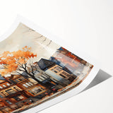 Extra large wall art featuring line art flowers in black on white, rolled print format, suitable for large living room decor.