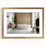 Extra large abstract art print with vibrant, colorful textures on a gold-framed canvas, ideal for living room decor.