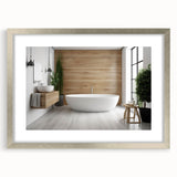 Extra large abstract art print with textured design in silver frame, ideal for living room decor.