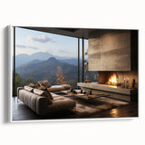 Vintage poster art of colorful abstract design on extra large framed canvas, ideal for living room decor.
