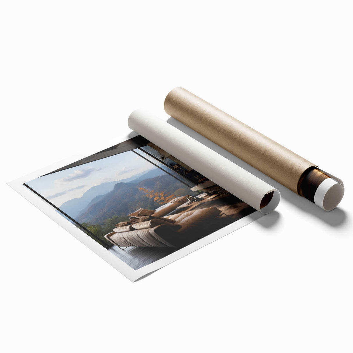 Extra large rolled print featuring a detailed floral design in soft pastel shades, ideal for classy bathroom wall art.