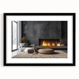 Extra large abstract art print featuring a textured design with vibrant, colorful hues on a black framed canvas.