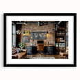 Extra large abstract art print featuring textured swirls in earth tones on a framed canvas, suitable for living room decor.
