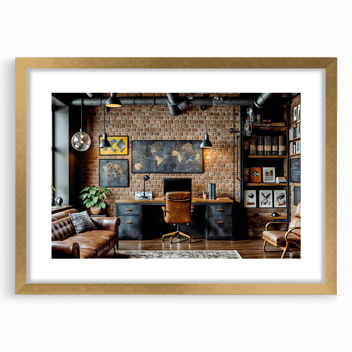 Textured abstract art print in muted gold and beige tones on a framed canvas, suitable for bedroom decor.