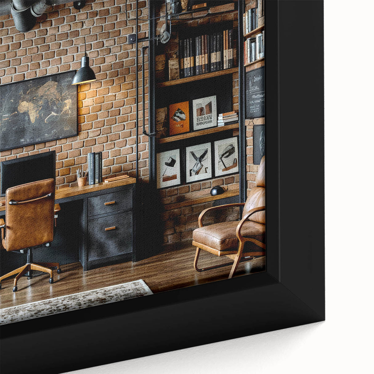 Extra large black wall art featuring a textured, colorful abstract design on framed canvas, ideal for living room decor.