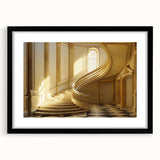 Extra large abstract art print with vibrant, colorful textures on a black framed canvas, ideal for living room decor.