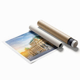 Extra large rolled print of a floral art, featuring soft pastel shades.