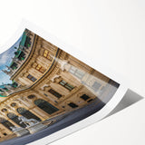 Extra large wall art featuring line art flowers in black and white, on a rolled print, ideal for large living room decor.