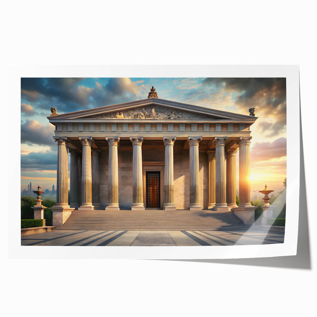 Extra large rolled print featuring a detailed floral art design in soft pastel shades, ideal for dining room wall art.