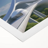 Art deco poster featuring geometric patterns and metallic tones on rolled canvas, suitable for dining room walls.