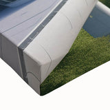 Black and white vintage poster art of architectural museums, printed on stretched canvas, suitable for bedroom wall decor.