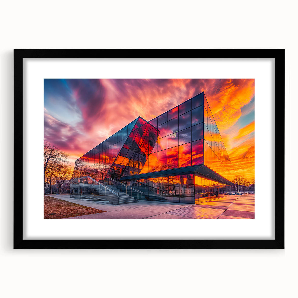 Extra large abstract art print featuring vibrant, colorful textures on a black framed canvas, ideal for living room decor.