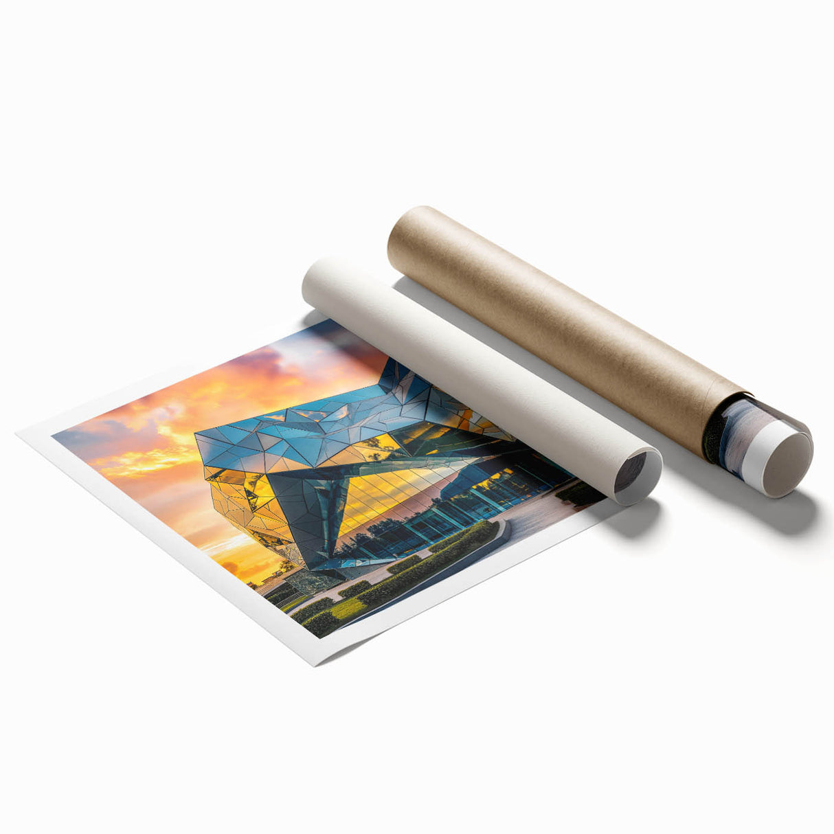Extra large rolled print of a floral art design in pastel shades, suitable for classy bathroom wall art.
