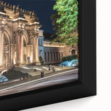 Extra large black wall art featuring a textured, colorful abstract design on framed canvas, ideal for living room decor.