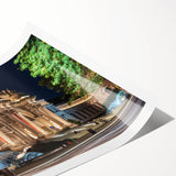 Extra large wall art featuring line art flowers in black and white on a rolled canvas, ideal for large living room decor.