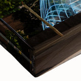 Large art featuring a black and white landscape painting on stretched canvas, suitable for bedroom decor.