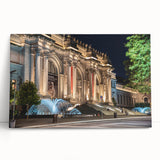 Black and white photo of classical architecture on stretched canvas, ideal for kitchen wall art or bedroom decor.