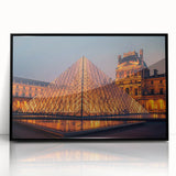Large abstract wall art featuring geometric shapes in muted earth tones, framed in black acrylic.