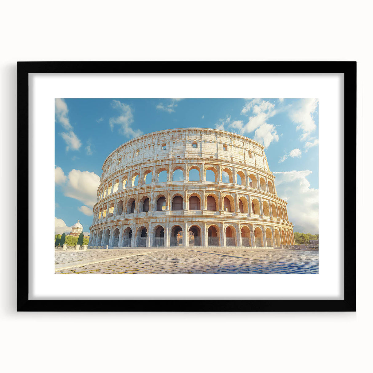 Extra large abstract art print featuring colorful, textured design on black framed canvas, ideal for living room decor.