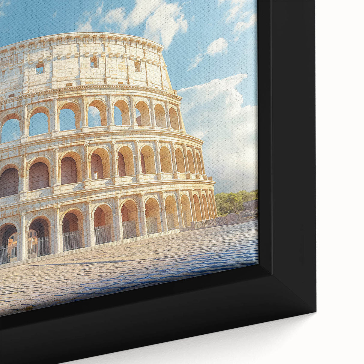 Extra large black wall art on canvas featuring a detailed, textured design with colorful accents.
