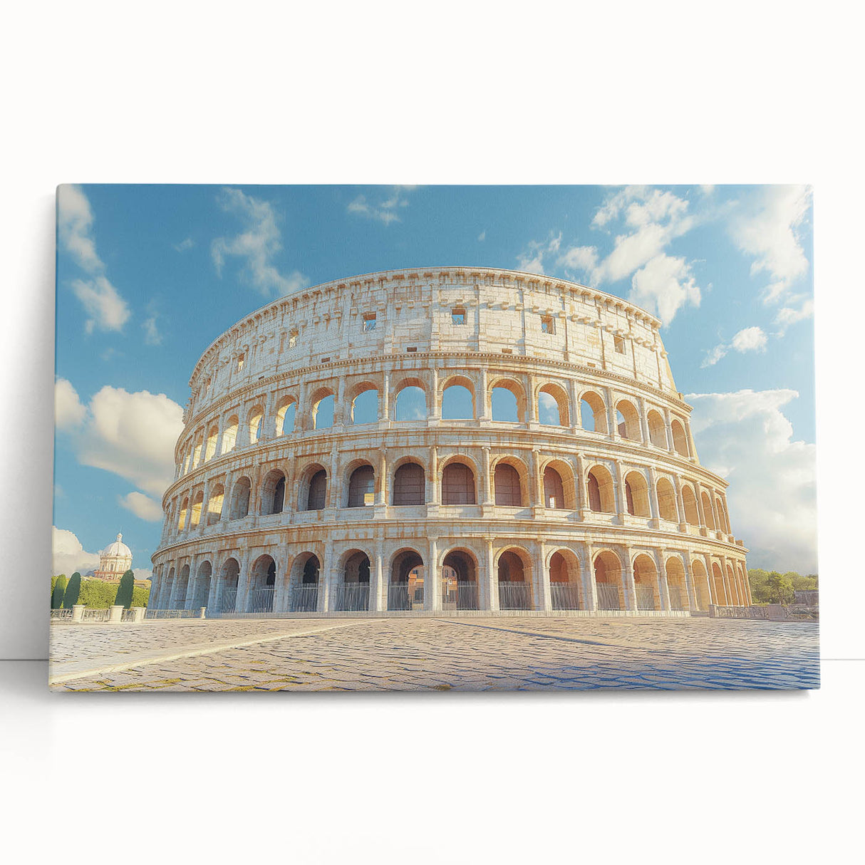 Black and white photograph of an architectural museum on stretched canvas, suitable for kitchen wall art.