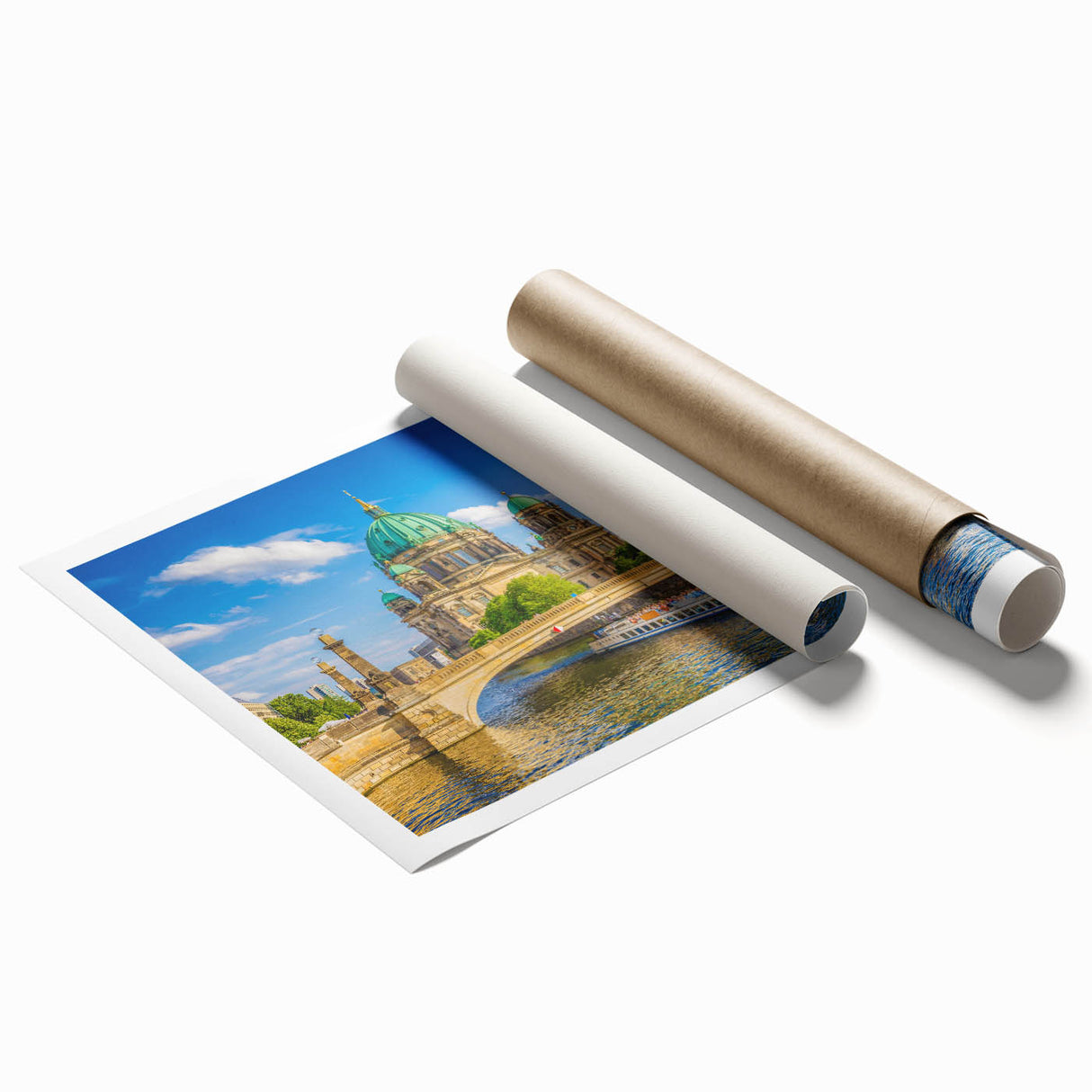 Extra large rolled print featuring a floral design in muted earth tones, ideal for classy bathroom wall art.