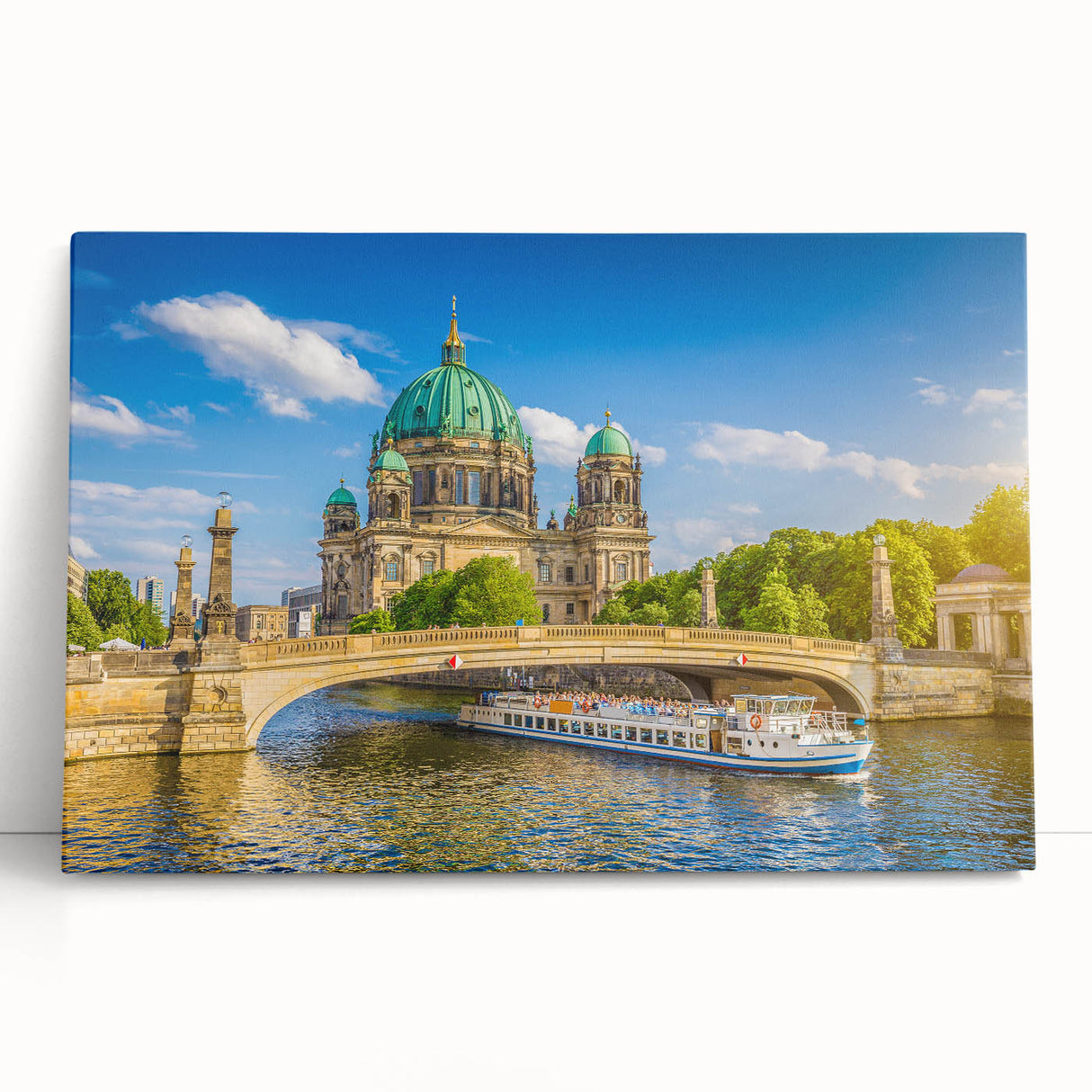 Black and white photo of classical architecture on stretched canvas, ideal for kitchen wall art or bedroom.