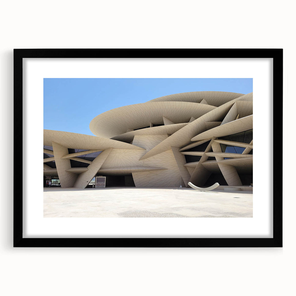 Extra large abstract art print featuring vibrant, colorful textures on a framed black mat, ideal for living room decor.