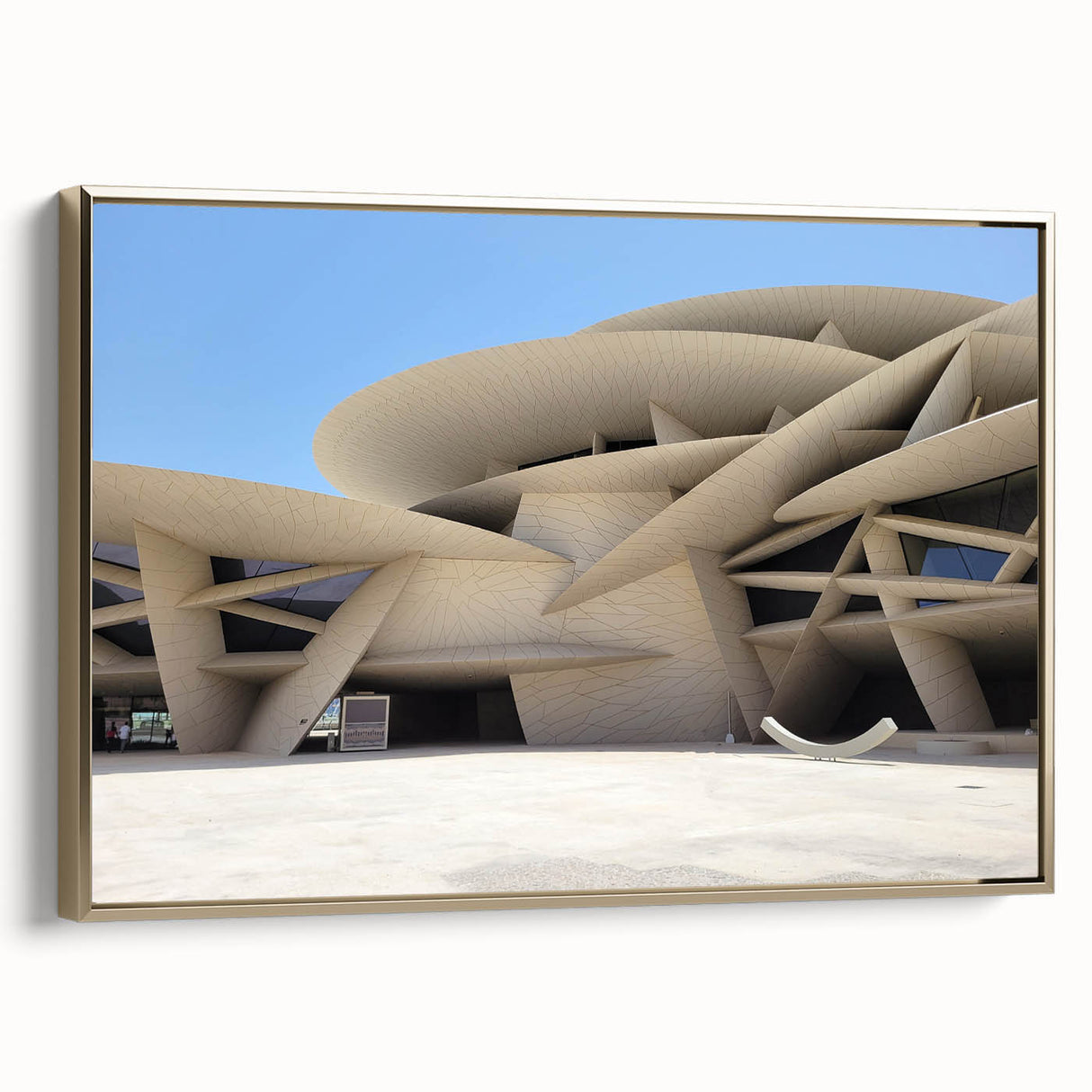 Framed canvas featuring a vintage poster art of a black landscape painting, ideal for bedroom wall decor.