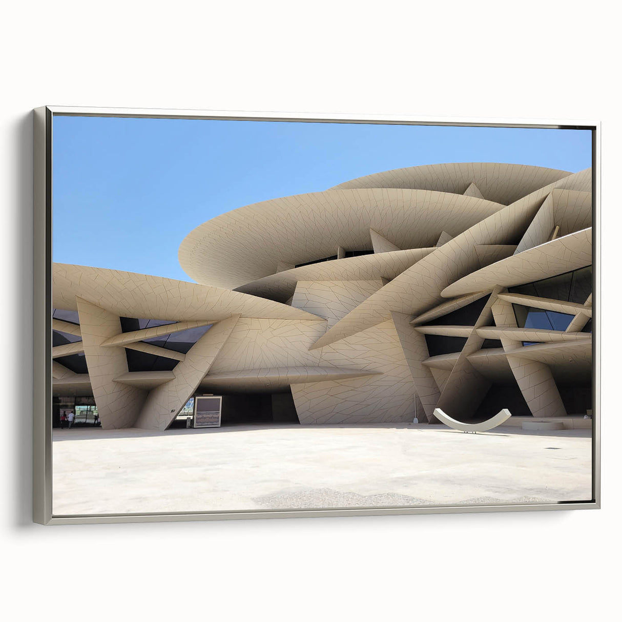 Framed canvas featuring a black and colorful vintage landscape painting, ideal for adding a classic touch to any room.