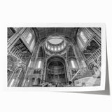 Extra large rolled print of a floral art design, featuring soft pastel shades, ideal for dining room wall decor.