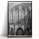 Large abstract wall art featuring geometric shapes in black and white, framed in acrylic.