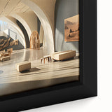 Extra large black wall art featuring a textured, colorful abstract design on framed canvas, ideal for living room decor.