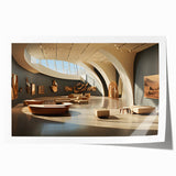 Extra large rolled print of a floral art design in pastel shades, ideal for art wall dining room decor.