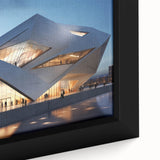 Extra large black wall art on canvas featuring a close-up of colorful, textured abstract design, ideal for living room decor.