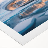 Art deco poster featuring geometric patterns in gold and black on rolled canvas, suitable for dining room wall art.