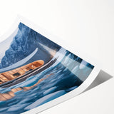 Extra large wall art featuring line art flowers in black on white, ideal for large living room decor.