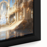 Extra large framed canvas featuring a textured, colorful abstract design, ideal for living room decor.