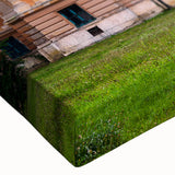 Black and white large art canvas of a detailed palace design, ideal for bedroom wall decor.