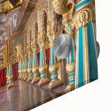 Mid-century modernist large abstract wall art on acrylic glass, featuring geometric shapes in muted earth tones.