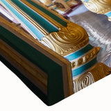 Black and white large art canvas of a palace landscape, ideal for bedroom wall decor.